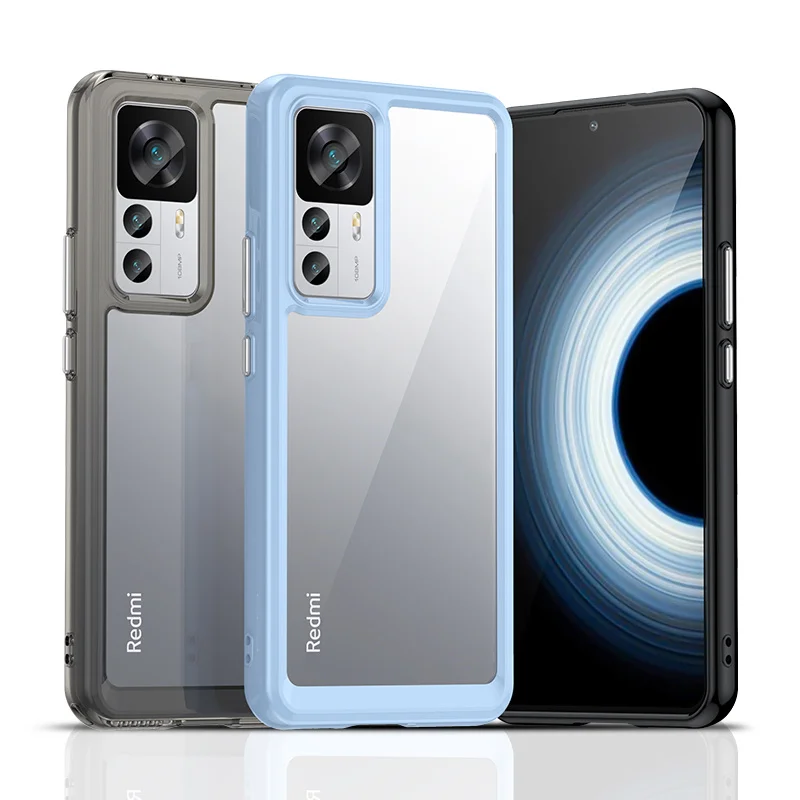 Para Xiaomi 12T Pro funda transparente Xiaomi 12T Pro funda Coque duro translúcido a prueba de golpes parachoques de teléfono para Xiaomi 12T Pro