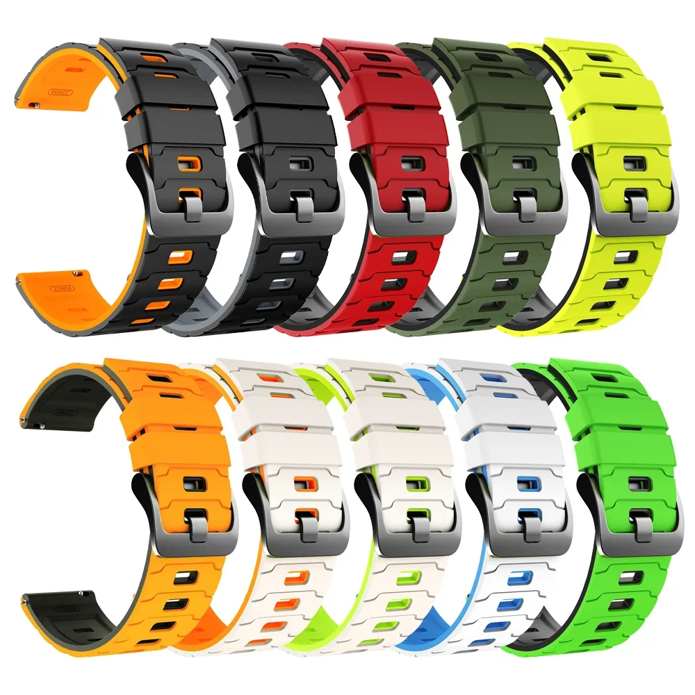 Correa de silicona de 22mm para Fossil Gen 5 Garrett Julianna Carlyle HR/Gen 6 5 5E 44mm/5 LTE 45mm bandas para pulsera AMAZFIT BALANCE 2 - imagen 3