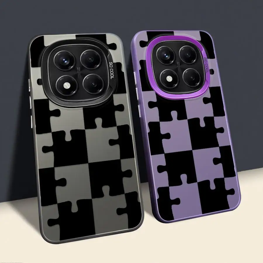 Funda para Xiaomi Redmi Note 9s 10s 11s 14 Pro Plus 12s 10Lite 13 12 11 funda trasera para teléfono divertido rompecabezas negro