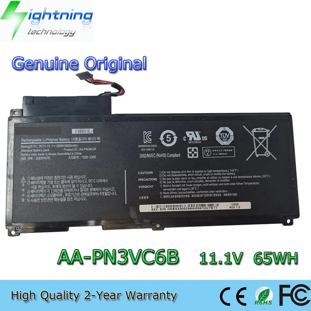 AA-PN3VC6B 11,1 V 65Wh batería del ordenador portátil para Samsung QX310 QX410 QX510 SF310 SF410 SF510 AA-PN3NC6F