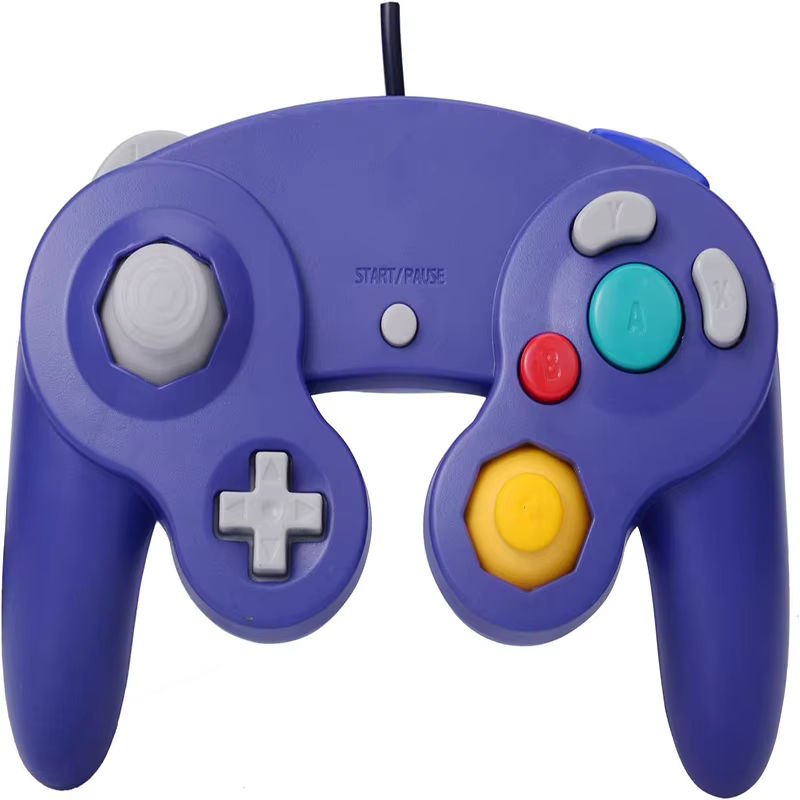 Controlador Joypad para juegos por cable clásico portátil con función de vibración Compatible con Wii NGC Gamecube Game Cube