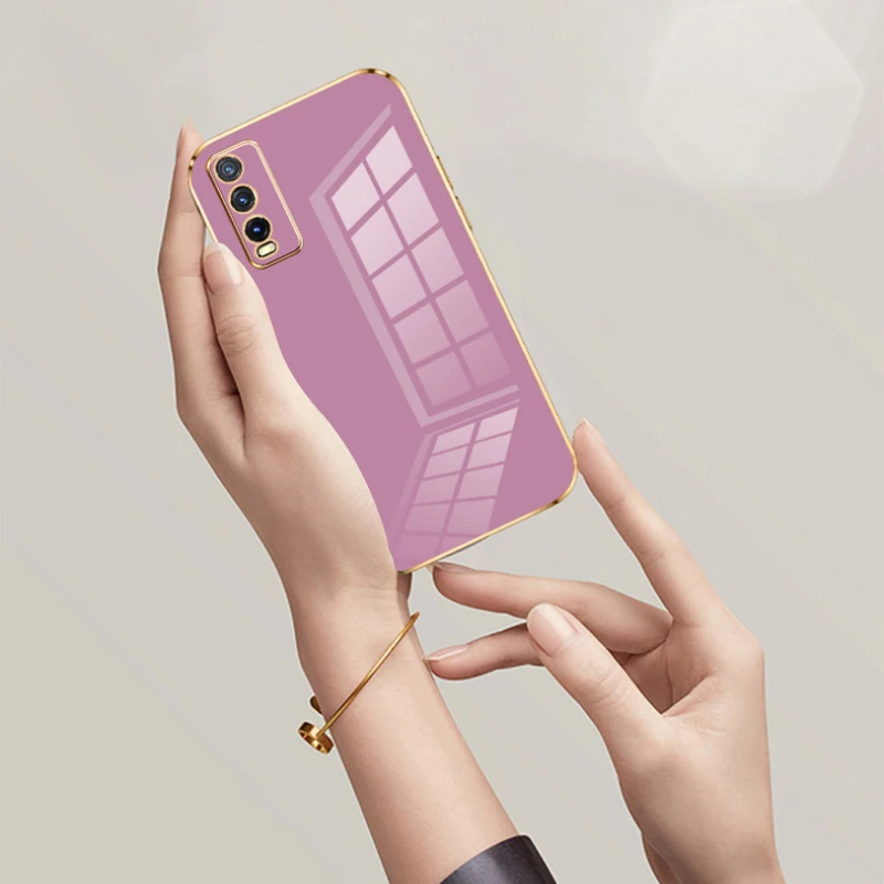 Para vivo Y20i funda a prueba de golpes marco de Color Vivo Y20i funda para vivo v2027 cubierta transparente VIVO v2032 fundas duras mate para PC - imagen 4