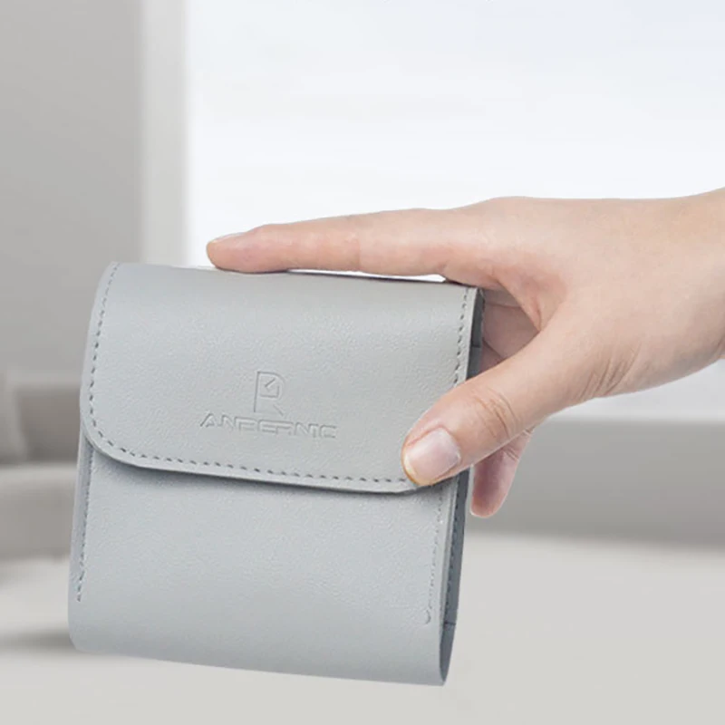 Bolsa de almacenamiento para consola de juegos ANBERNIC RG35XXSP, bolsa de almacenamiento para consola portátil plegable clásica, bolsa de almacenamiento de cuero PU - imagen 3