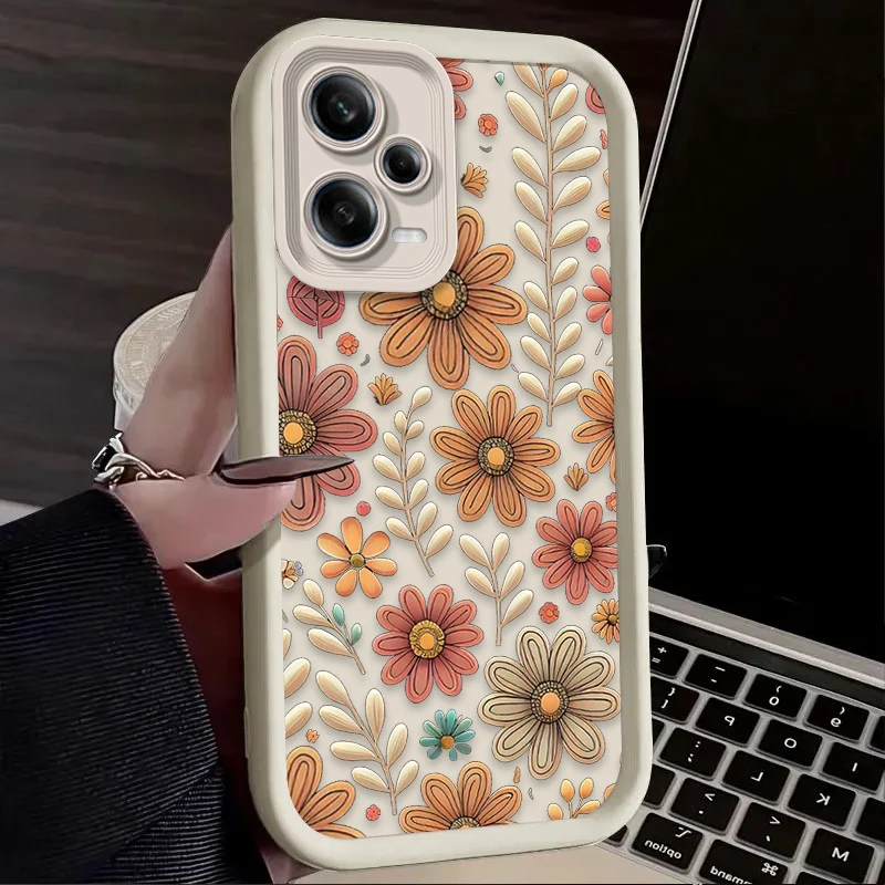 Funda con patrón de flores artísticas para Xiaomi Redmi Note 13 14 12 11 Pro Plus 5G 14S 12S 11S 10S 10 9 Redmi 14C 13C 12C 12 4G - imagen 4