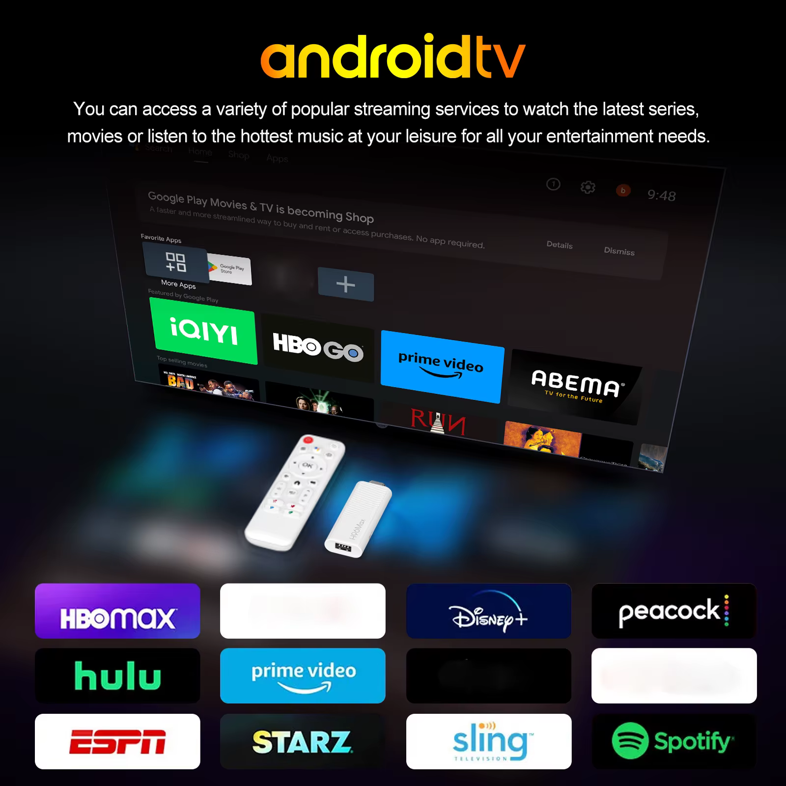 H96 MAX H313 TV Stick Android 14 4K Wi‑Fi 6 BT 5.0 Asistente Google