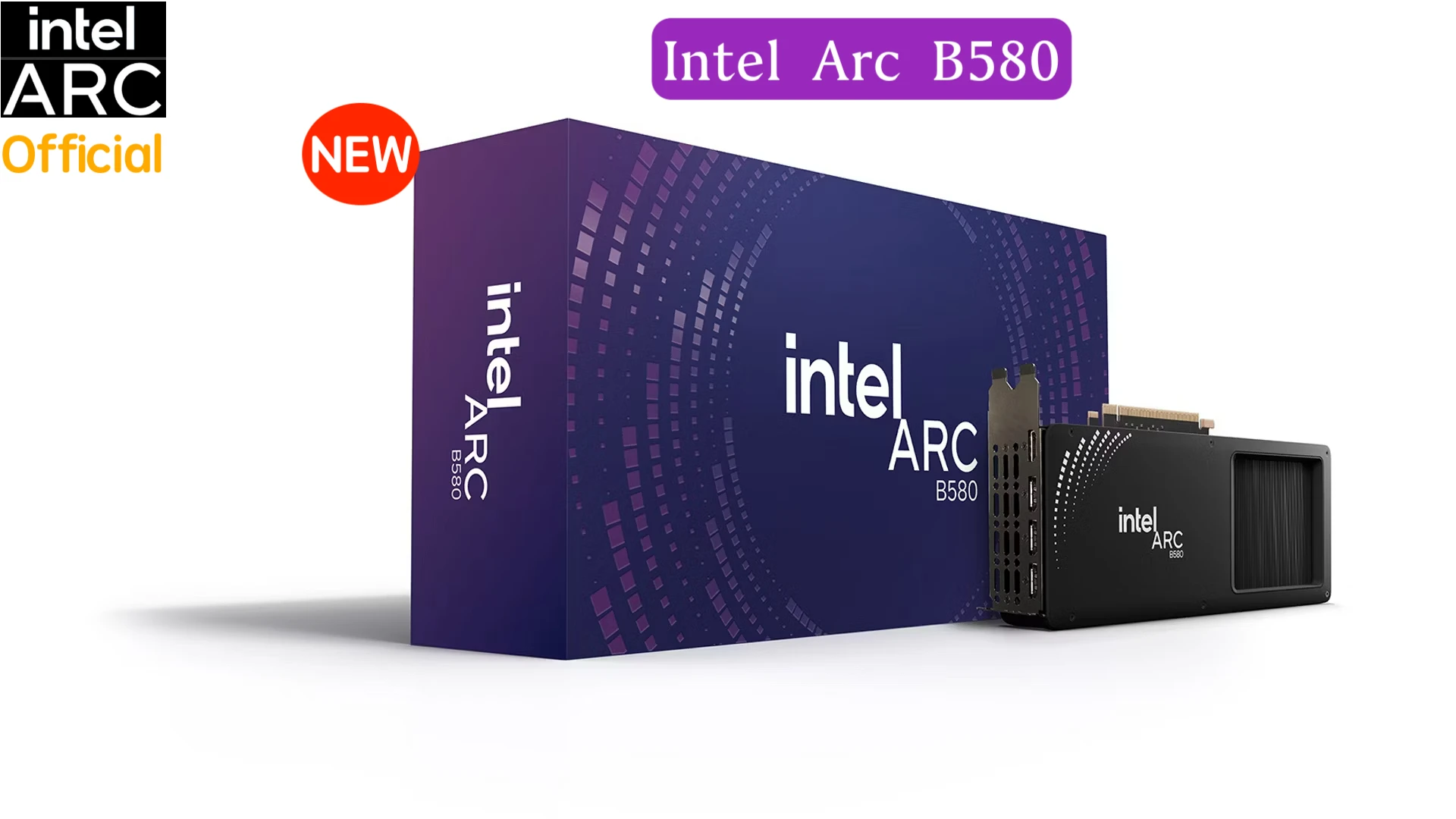 Nueva tarjeta gráfica Intel Arc B580 de edición limitada, tarjeta de vídeo negra GDDR6 de 2670MHz con doble ventilador (192 bits, PCI-Express 4,0 x8) - imagen 2