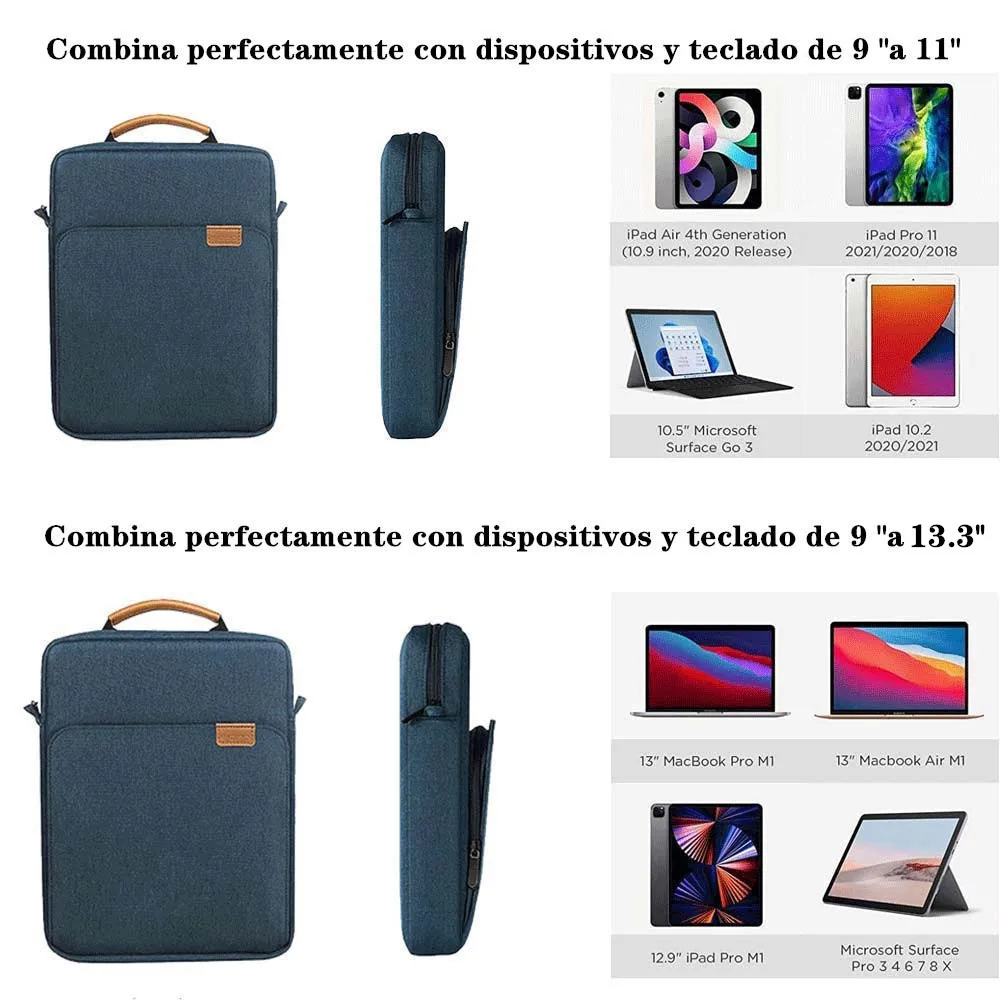 Funda para tableta Samsung Galaxy Tab S9/Tab S9 Plus/S9 +, bolso de hombro de 13,3 pulgadas para Xiaomi Pad 6/6 Pro/Lenovo Tab M10 HD Plus - imagen 3
