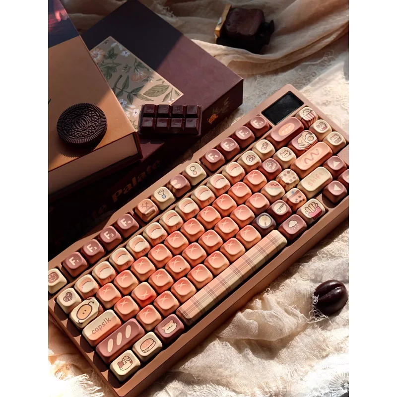 Juego de teclas con tema bonito y delicioso, sublimación PBT, teclas personalizadas, accesorios para teclado mecánico - imagen 3