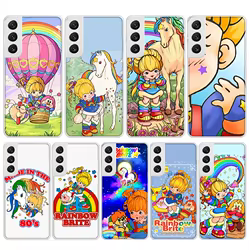 R-Rainbow-funda de teléfono de silicona Brite para Samsung Galaxy S23 S24 S25 Ultra S21 Plus S20 FE S22 S10 + Funda de borde Galaxy S