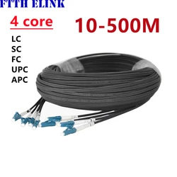 Cable de Fibra Óptica LC-LC Monomodo 4 Fibras FTTH Exterior