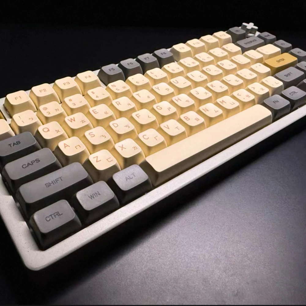 Teclas mecánicas con microluz, sublimación térmica PBT, perfil XDA, juego completo pequeño coreano ruso, juego de teclas de 125 teclas