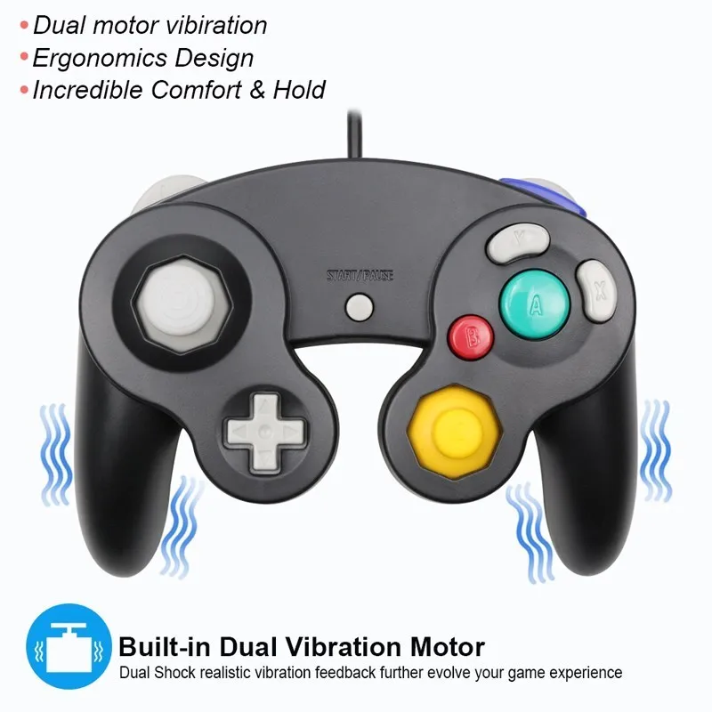 Mando con cable USB para Gamecube, Joystick de mano Compatible con Nintendo para NGC, control GC para MAC, ordenador y PC - imagen 4