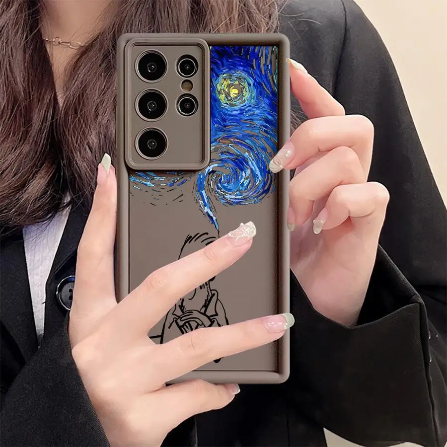 Funda para Samsung Galaxy S21 S20 S25 Ultra S22 S24 FE Note 20 Ultra S24 S23 S25 S23 Plus TPU suave Van Gogh moda - imagen 4
