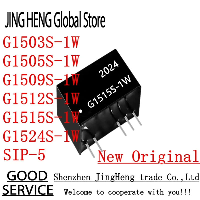 G1503S-1W G1505S-1W G1509S-1W G1512S-1W G1515S-1W G1524S-1W 15V a 3,3 V 5V 9V 12V 15V 24V SIP-5 1W DC-DC módulo de potencia aislado