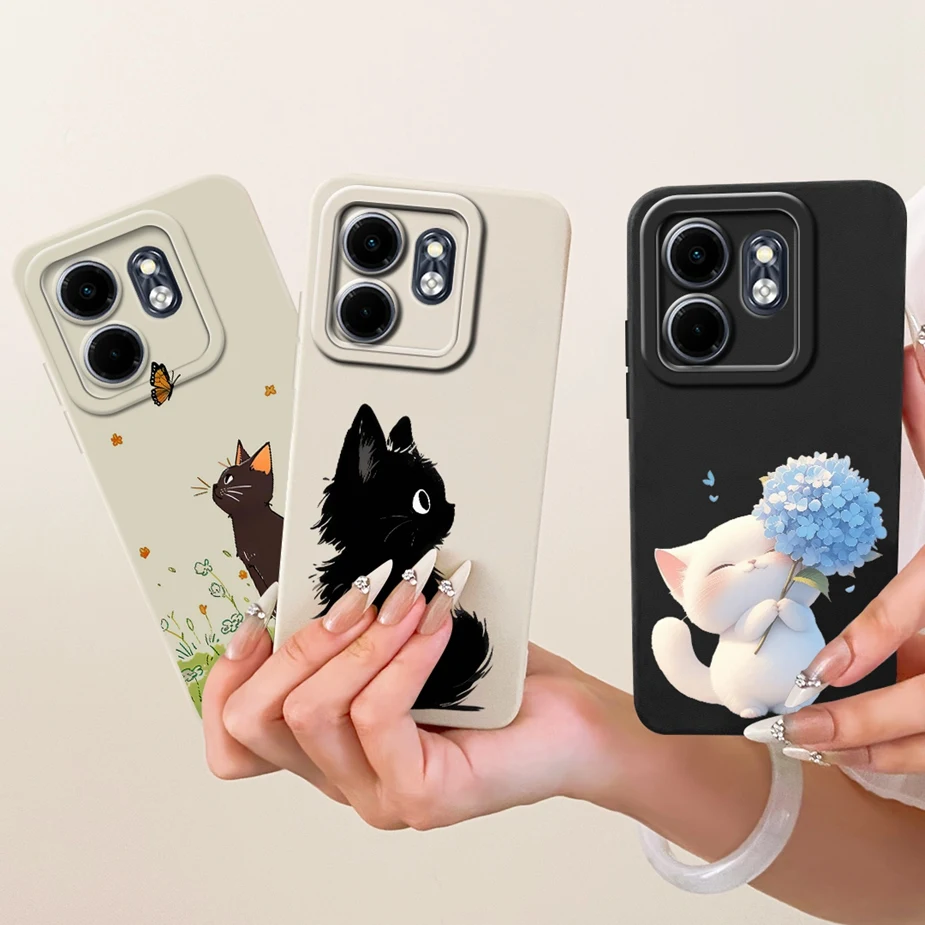 Para Infinix Hot 50i 4G funda X6531 flores de lujo cubierta pintada de caramelo funda de teléfono suave TPU para Infinix Smart 9 Smart9 Hot50i Shell - imagen 4