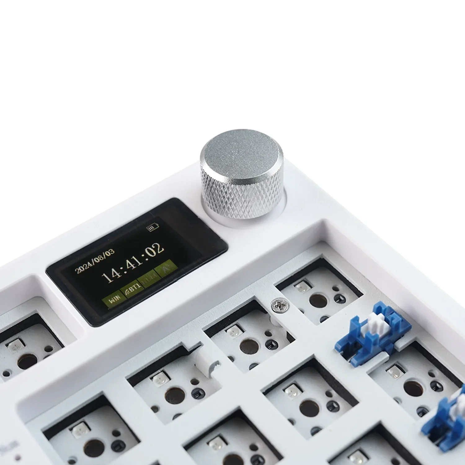 Mathew KC98 Pro Teclado mecánico de tres modos Barebone 98% diseño intercambiable en caliente teclado para juegos RGB Kit DIY con pantalla personalizada - imagen 5