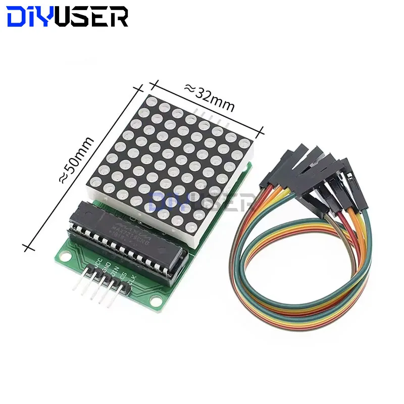 Módulo de matriz de puntos DIYUSER MAX7219, módulo de pantalla de microcontrolador, productos terminados, se pueden unirse para programación arduino - imagen 5