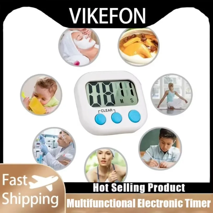 Temporizador Digital magnético multifuncional, temporizador electrónico, pantalla LCD, cocina, hornear, cuenta atrás, dormitorio, recordatorio de aprendizaje, regalo