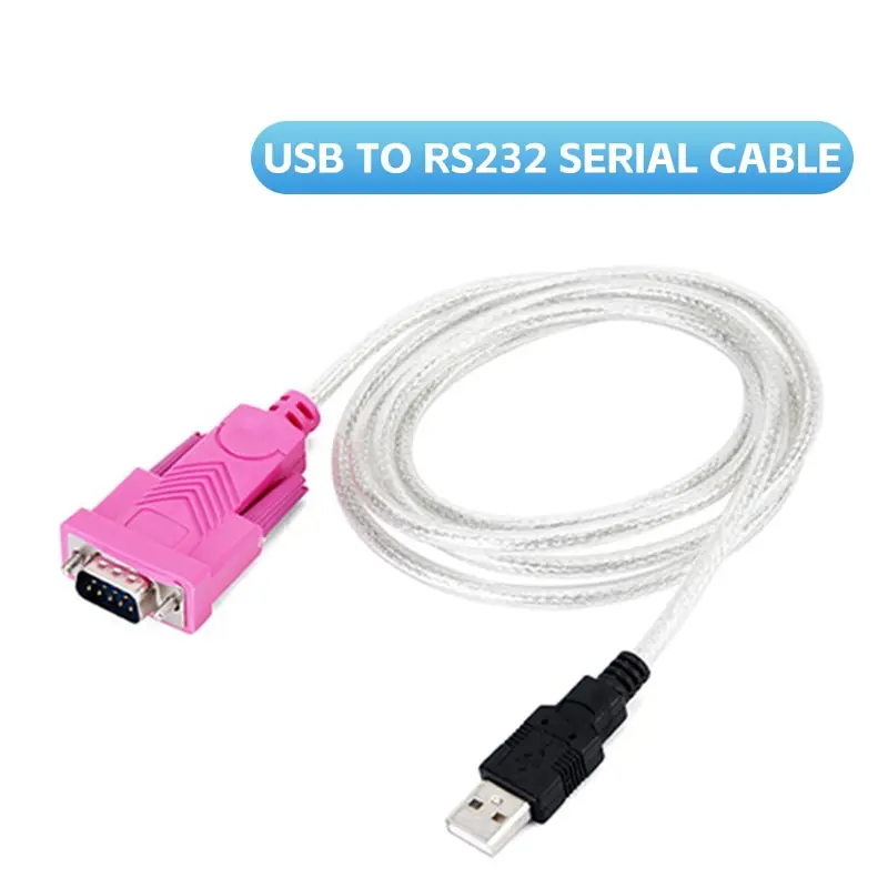 Cable serie USB a RS232 DB9, blindaje de 9 pines, transmisión de datos de alta velocidad, escáner de impresora de ordenador de doble Chip