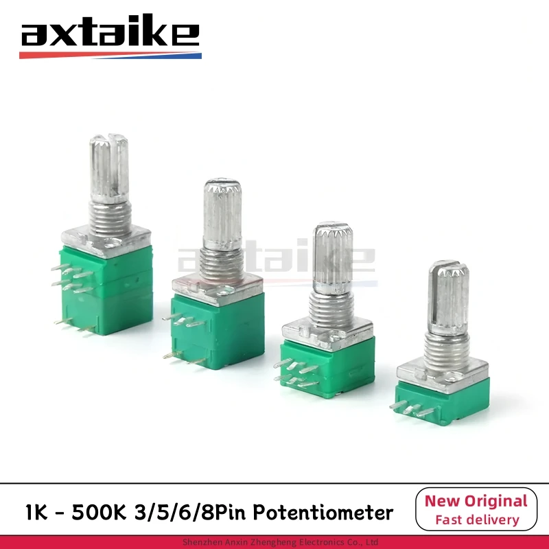 5 uds 3/5/6/8pin B1K B5K B10K B20K B50K B100K B250K B500K RK097N/G RV097 amplificador de Audio resistencia de potenciómetro ajustable de volumen