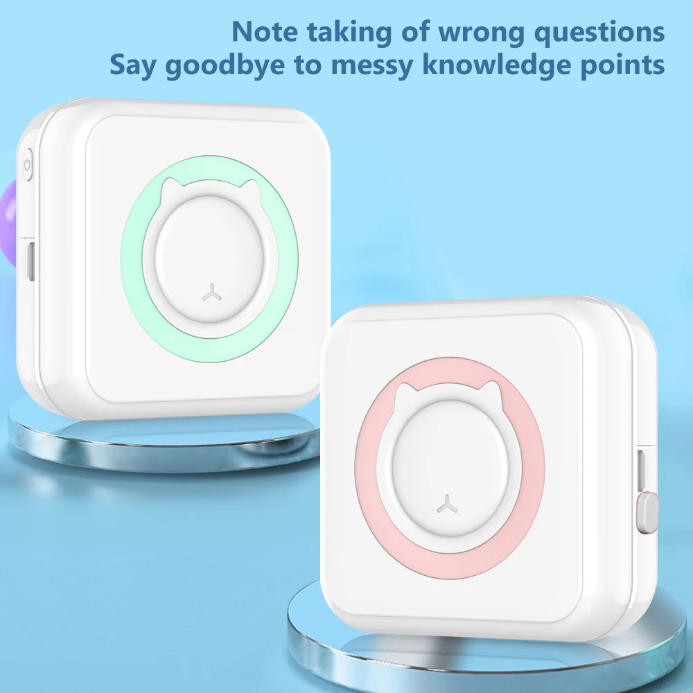 Elough-Mini Impresora de etiquetas Portátil, máquina de impresión térmica autoadhesiva inalámbrica, sin tinta, para Android e IOS - imagen 2