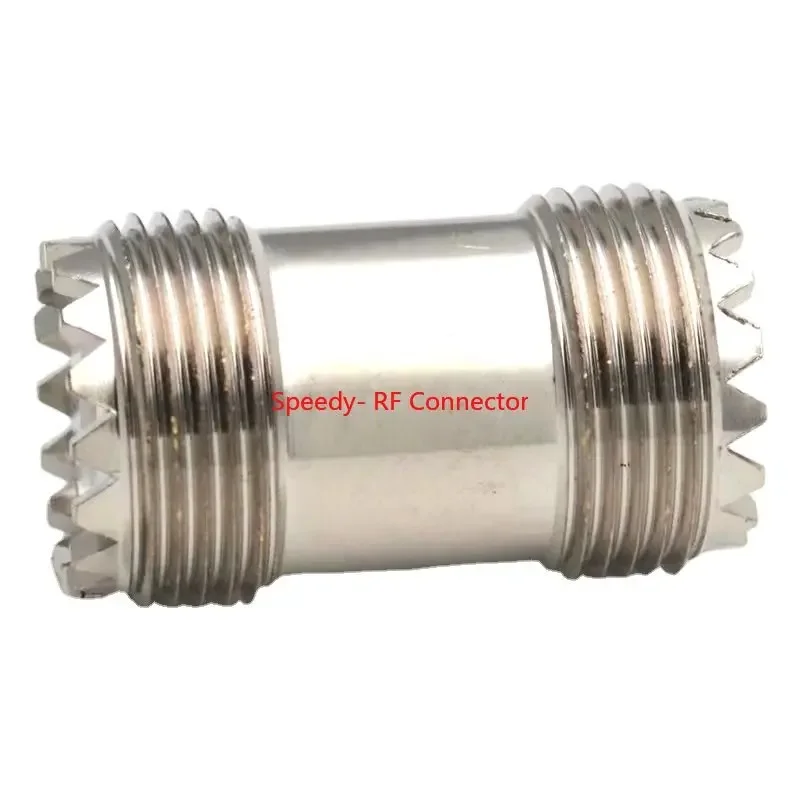 Conector recto UHF SO239 SO-239 hembra UHF hembra 2x adaptador doble para UHF PL259 macho coaxial latón entrega rápida - imagen 4