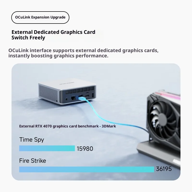 MINISFORUM X1-255: AMD Ryzen 7 255 AI Mini PC con OCuLink para GPU externo, juegos y oficina - imagen 3