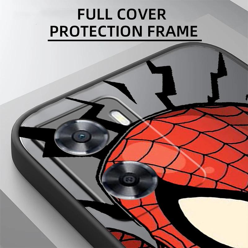 Spider-Man arte Popular translúcido esmerilado fresco para OPPO X5 X3 A54S A5 A94 A16 A53S A57 A74 A72 A96 A98 A78 5G, funda trasera para teléfono - imagen 4