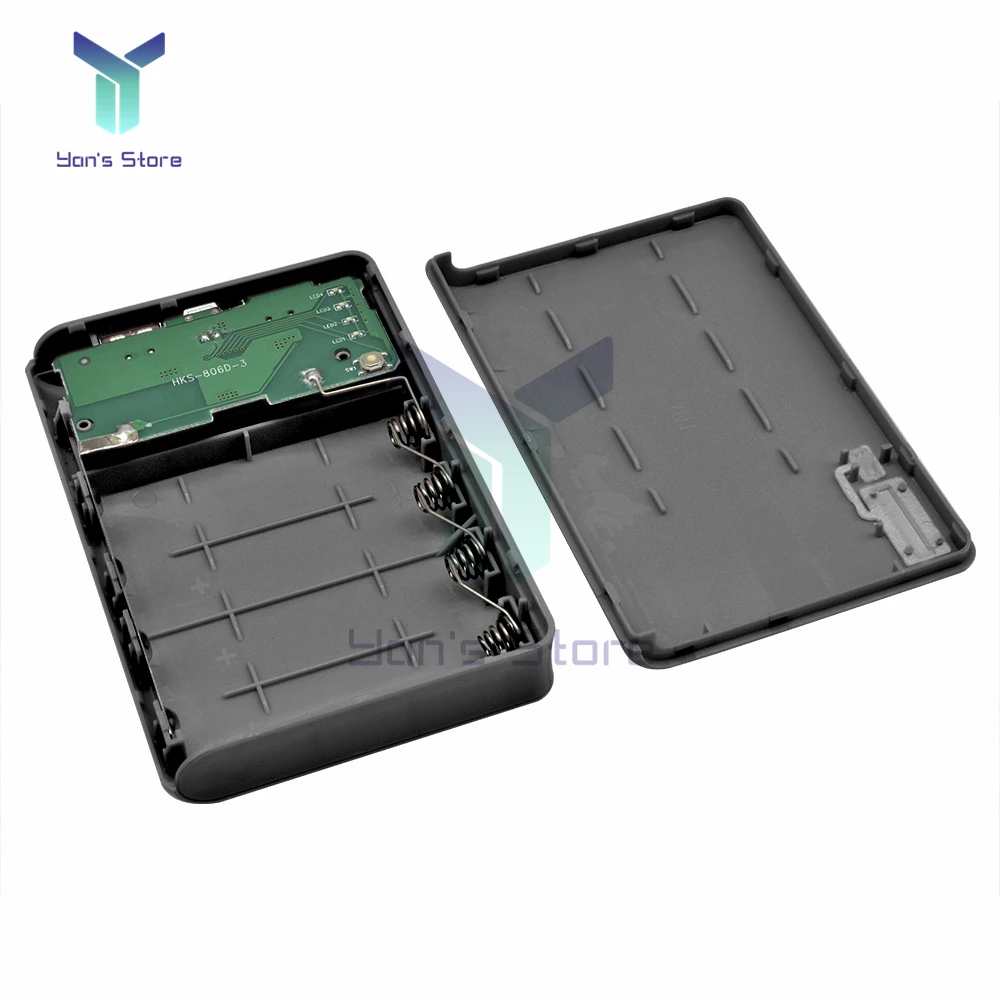 4X 18650 banco de energía USB cargador de batería caja de almacenamiento carcasa DIY con pantalla LCD para iPhone Android teléfono inteligente - imagen 2