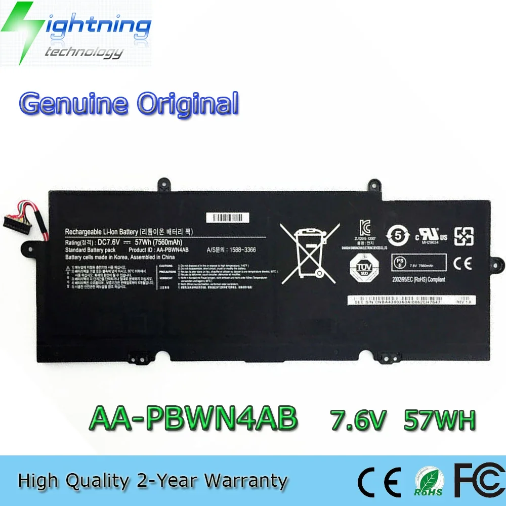Nueva batería Original AA-PBWN4AB 7,6 V 57Wh para ordenador portátil Samsung P530U4 NP530U4E NP540U4E NP740U3E