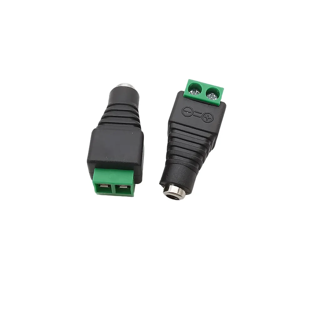 Conectores de alimentación macho hembra DC 12V, enchufes CC de 3,5mm x 1,35mm, adaptador de Terminal de tornillo para tira de luz Led CCTV DIY - imagen 5