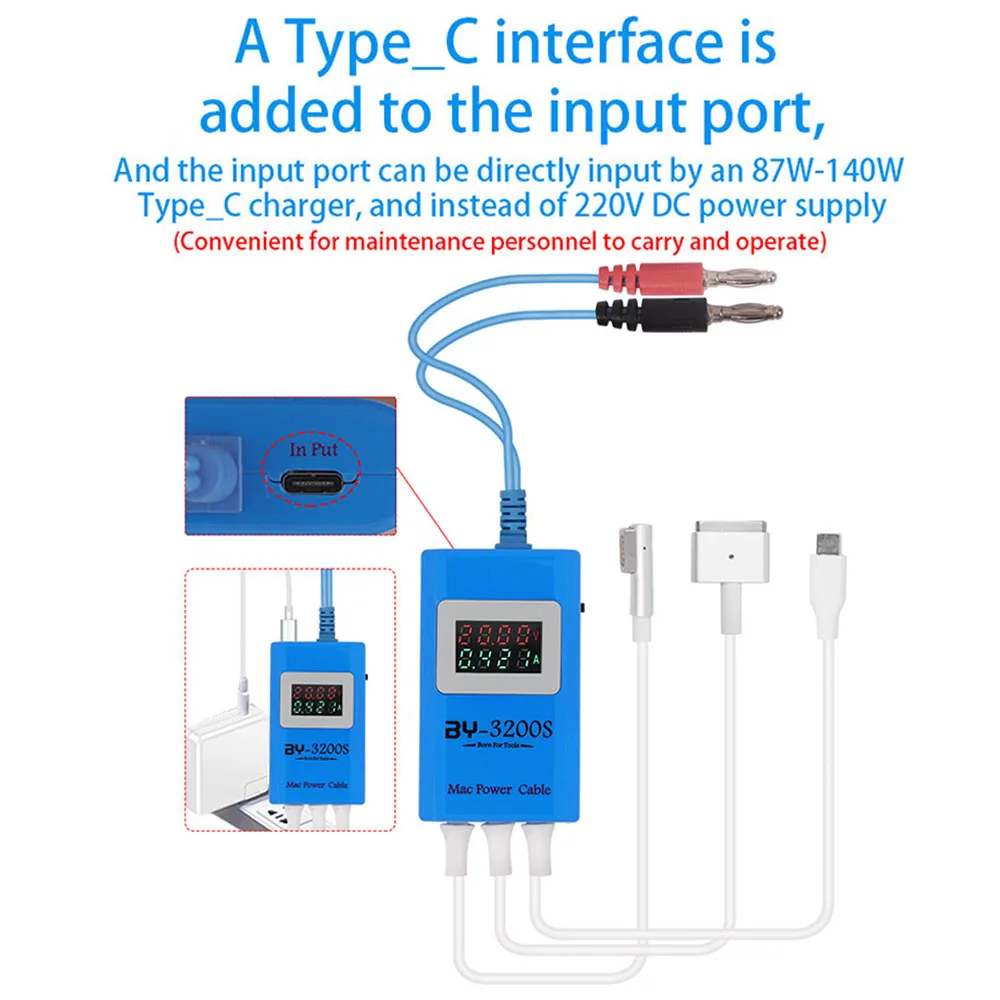 BAIYI BY-3200S MacBook placa lógica Cable de alimentación de arranque para MacBook Notebook 2008-2023 reparación BATLOW resolución de problemas herramienta de Cable de arranque - imagen 3