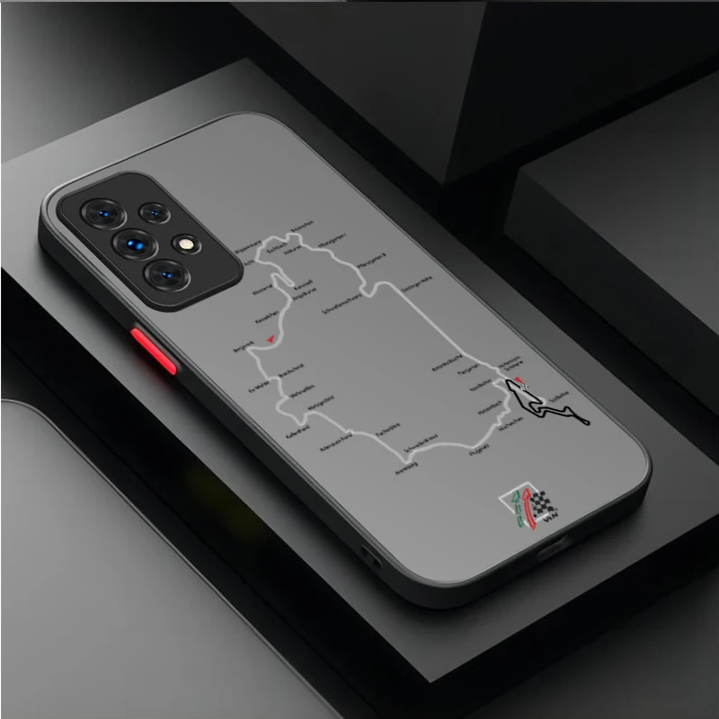 Nurburgring funda de pista de carreras deportivas para Samsung Galaxy, A54, A34, A24, A14, A13, A73, A23, A05, A05S, A72, A52, A52S, A32, A22, A12, A31, A51, A71 - imagen 3
