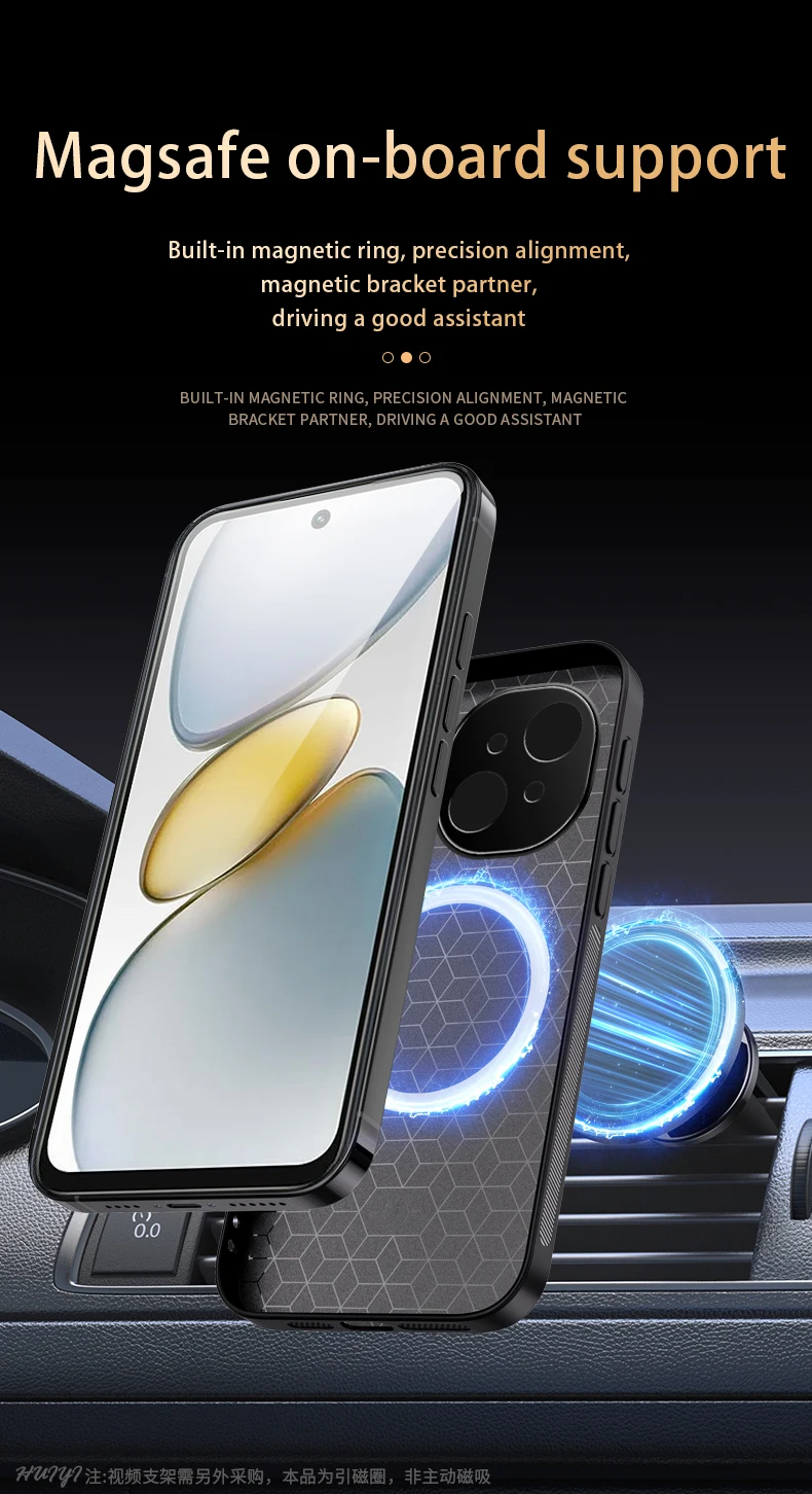 Funda de cuero Magsafe para Tecno Spark Go 1 Pop 9 soporte magnético para coche funda protectora de silicona suave para teléfono TecnoSparkGo1 Pop9 - imagen 2