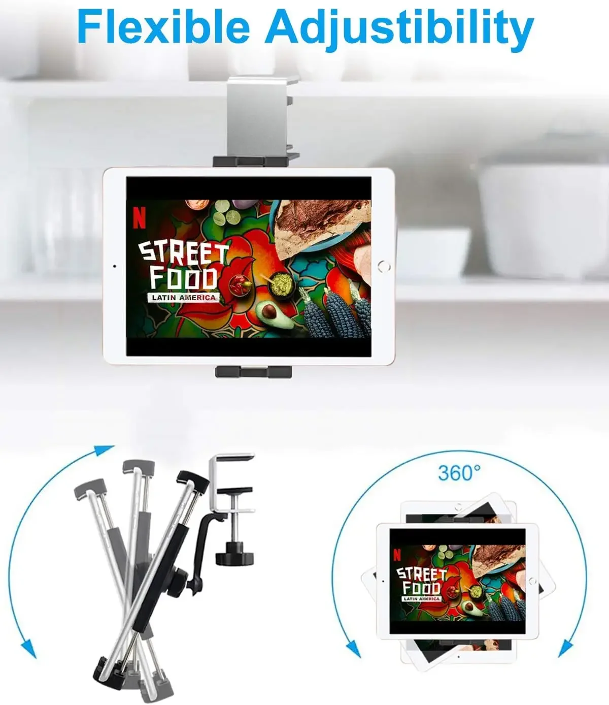 Soporte Metálico Ajustable para Tablet y Móvil 4-13 Pulgadas