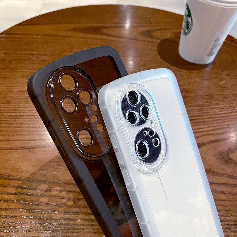Para Huawei P70 P60 P50 P40 Pro Mate 60 Nova 9 Honor 100 90 Lite 70 funda protectora de cámara mate transparente suave parachoques a prueba de golpes - imagen 5