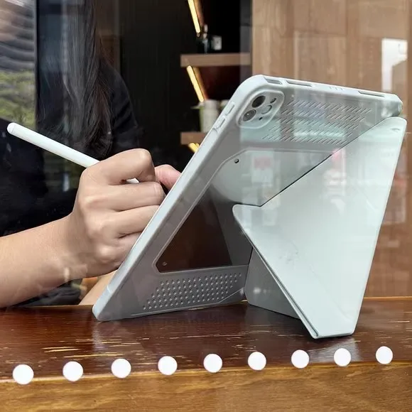 Funda de TPU para iPad Air 11 2025 M3 Air7 Air13 11th Gen A16 Pro 11 13 Air 11 6 5 4 3 2 1 10th 10,9 10,2 9,7 cubierta con soporte plegable en Y