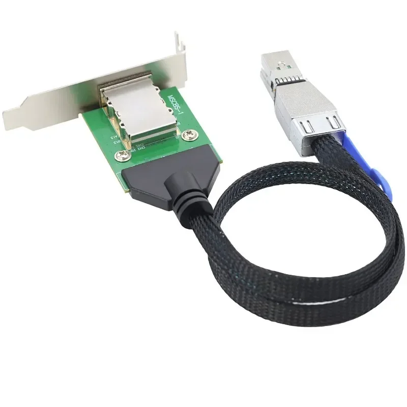 Mini SAS HD SFF-8644 a HD-8088 Cable de conversión de tarjeta adaptadora de servidor de curva hembra - imagen 5