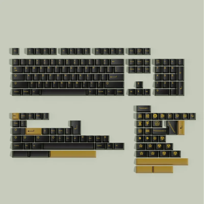 GMK BALCK GOLD Keycaps PBT tinte sublimación tapa de tecla personalizado cereza perfil tapas de teclado mecánico accesorio para PC mesa portátil - imagen 5