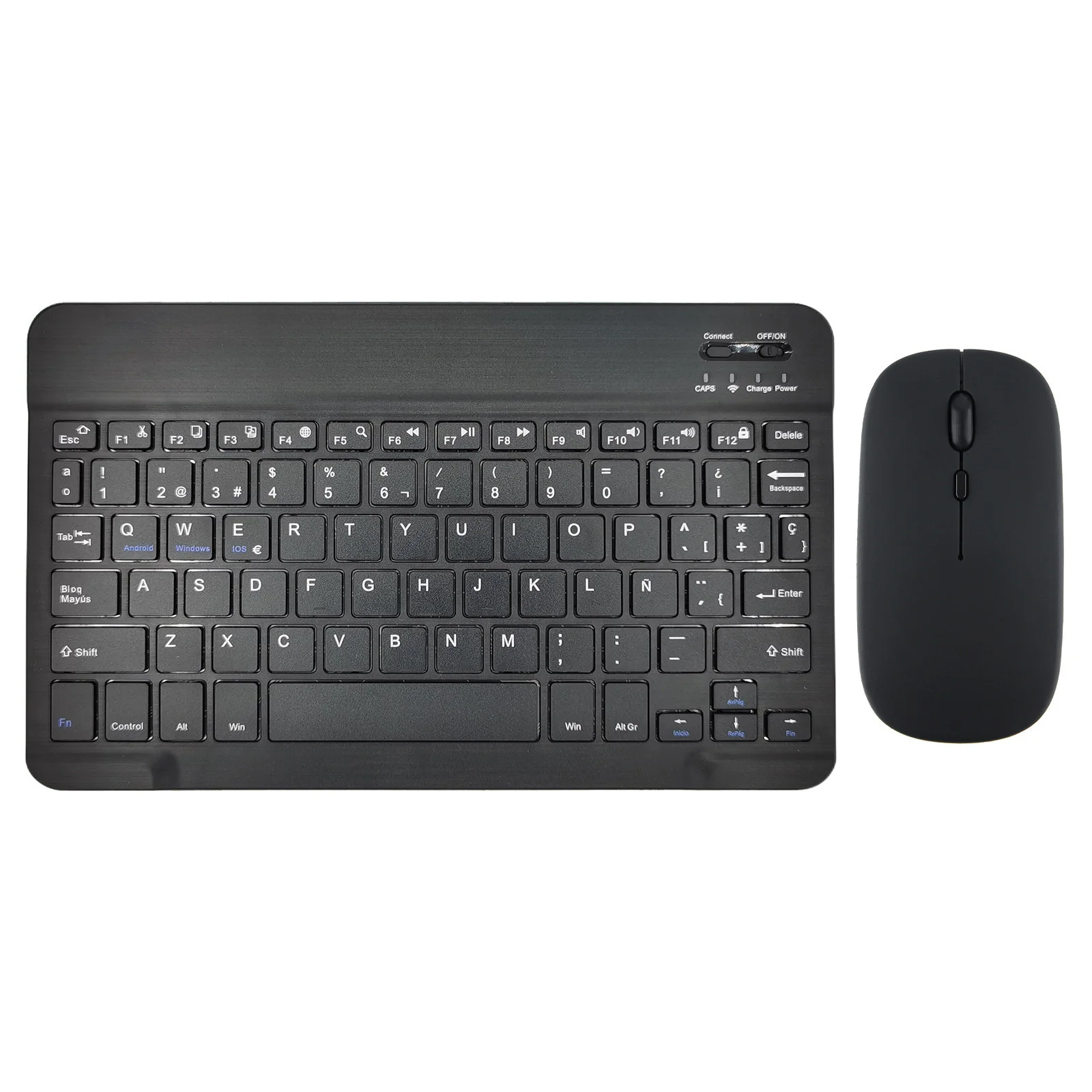 Teclado inalámbrico Bluetooth ratón ruso español coreano para iPad Xiaomi MiPad Samsung Huawei MatePad tableta portátil IOS Android