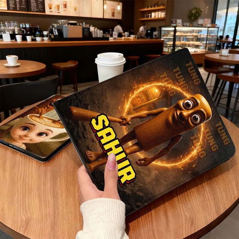 TungTungSahur brainrot para Xiaomi Redmi Mi Pad 2 4 5 6 6s 7 8 11 12,5 12,4 11,2 8,7 SE Pro Plus Max funda para tableta