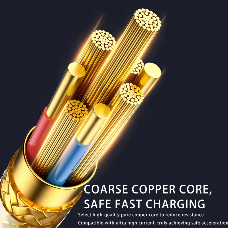 Cable de carga rápida Micro USB 100 A macho A Micro B para Xiaomi VIVO, Huawei, Honor, Samsung, Cable de datos de teléfono de alta velocidad, 2,0 W, 3A - imagen 4