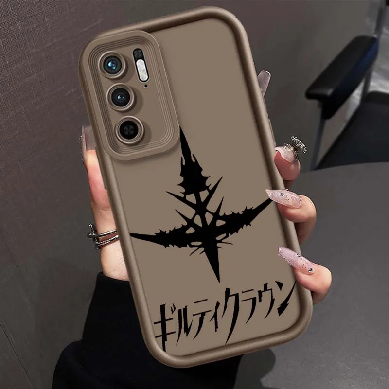 Logotipo de Anime Guilty Crown para Redmi Note 11 10 9 8 7 11S 11E 10T 10S 9S 11T Pro Plus 5G cubierta de la caja del teléfono de la escalera del ojo - imagen 4