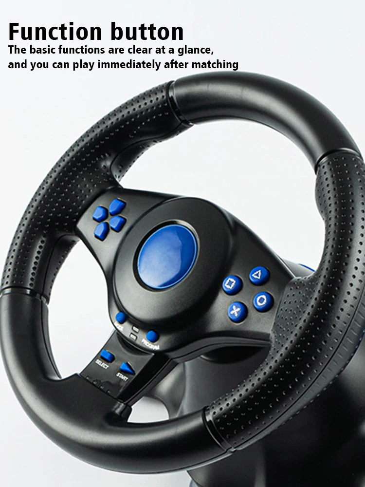 DATA FROG Racing volante controlador de vibración Gaming Simracing Pedal de coche para Switch PS2 PS3 PS4 Xbox One PC - imagen 3