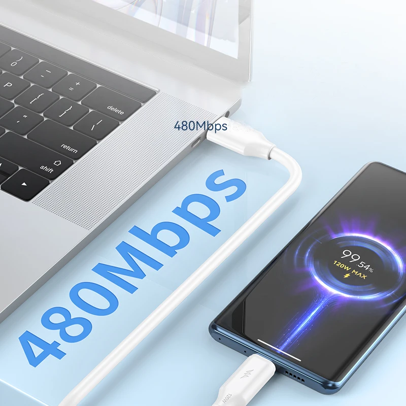 Cable de carga rápida tipo C de 120W, Cable USB C para Samsung, Xiaomi, Redmi, Huawei, Honor, Cable de carga para cargador de teléfono móvil - imagen 4