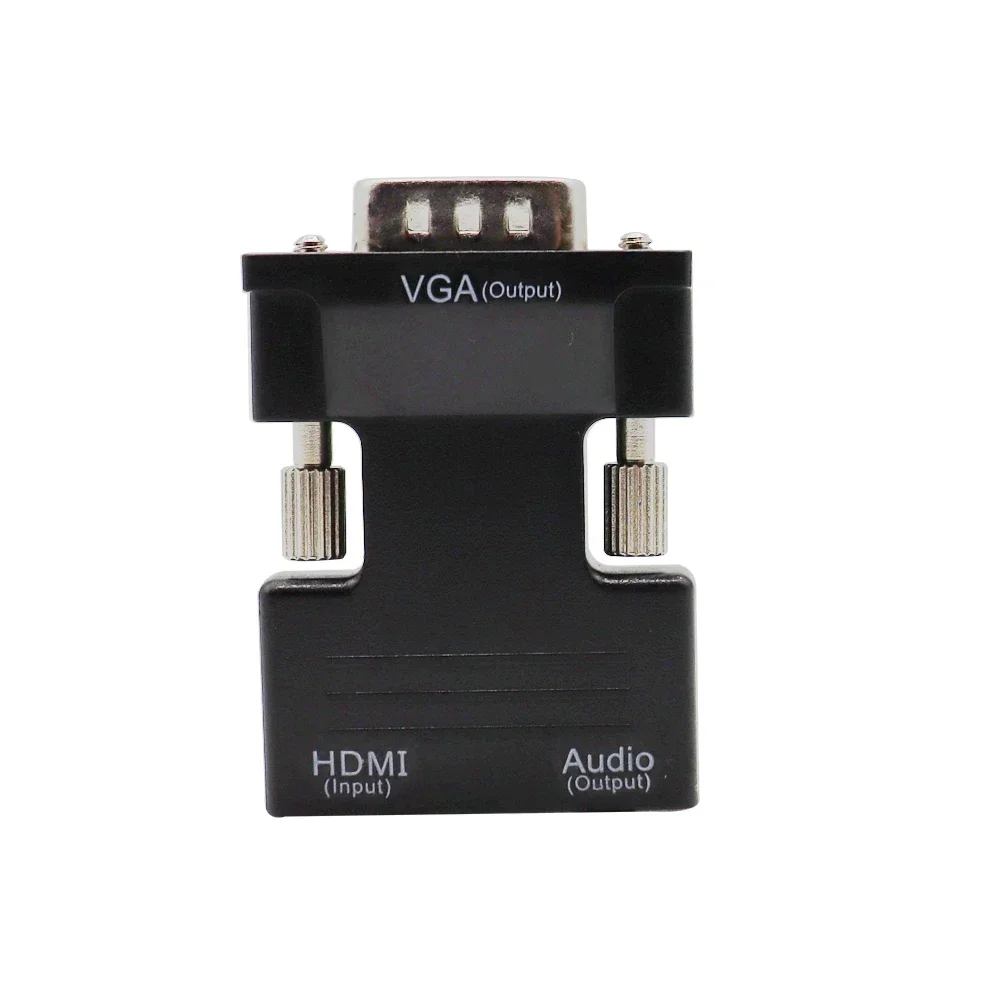 Adaptador convertidor HDMI compatible con VGA, adaptador VGA 1080P, conector de Audio de 3,5 MM para PC, escritorio, portátil a proyector HDTV, Audio y vídeo - imagen 3