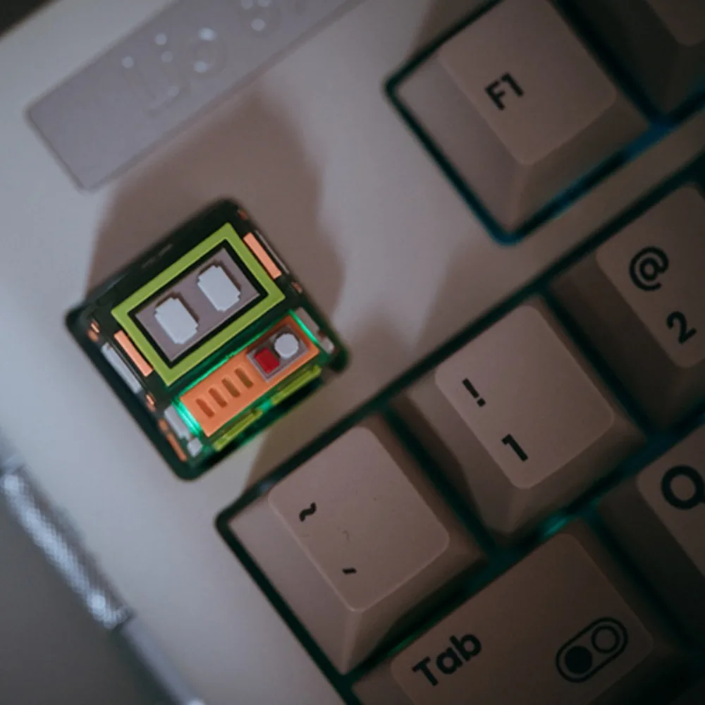Tapa de teclado personalizada de resina Original de Robot Artisan, accesorios de teclado mecánico, Cherry MX 1U - imagen 2