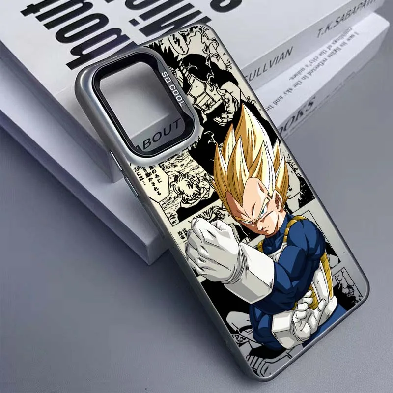 Anime japonés d-dragon Ball Vegeta para Redmi 14 13 12 11 10 9 9T 8 8A funda de teléfono plateada Ultra colorida - imagen 2