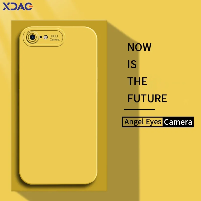 Funda de silicona líquida Angel Eyes para iPhone 7 8 Plus SE 2020 2022, funda protectora de lente suave a prueba de golpes para teléfono 8Plus 2 3