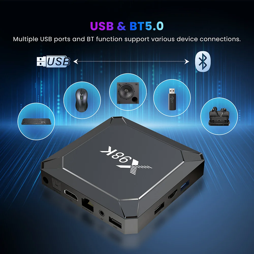 Nuevo X98K Android 13 TV Box 8K WiFi Dual BT 5,0 8K red decodificador - imagen 5